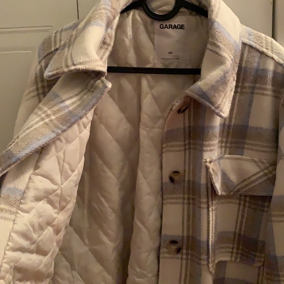 Blue, beige and tan coloured flannel jacket, Oversized (L), Garage - Picture 3 of 3